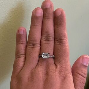 925 stamped natural sky blue aquamarine sterling silver ring